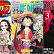 Pictured is cover art from Demon Slayer, One Piece, and Jujutsu Kaisen
